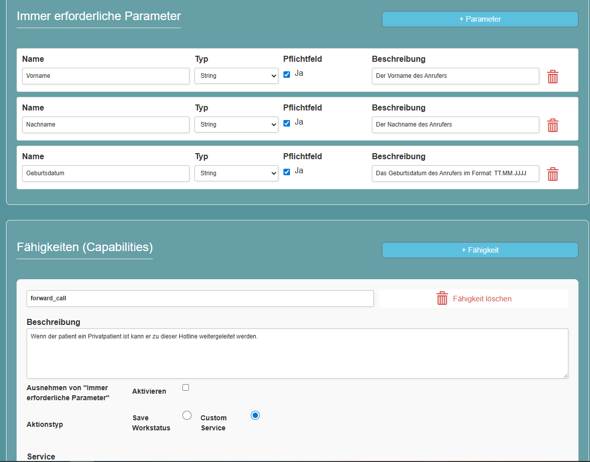 eTermin Integration - Telefonassistent Konfiguration Demo